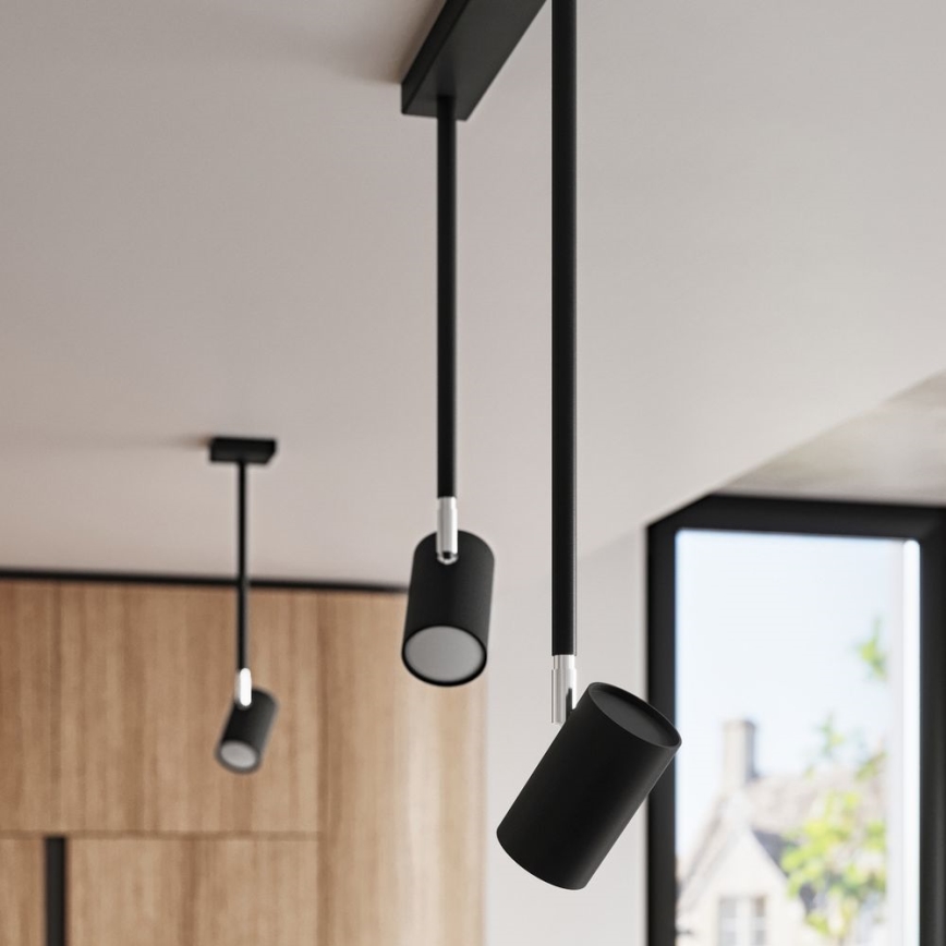 Candelabro suspenso NORANO 1xGU10/40W/230V preto