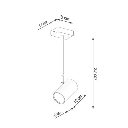 Candelabro suspenso NORANO 1xGU10/40W/230V preto