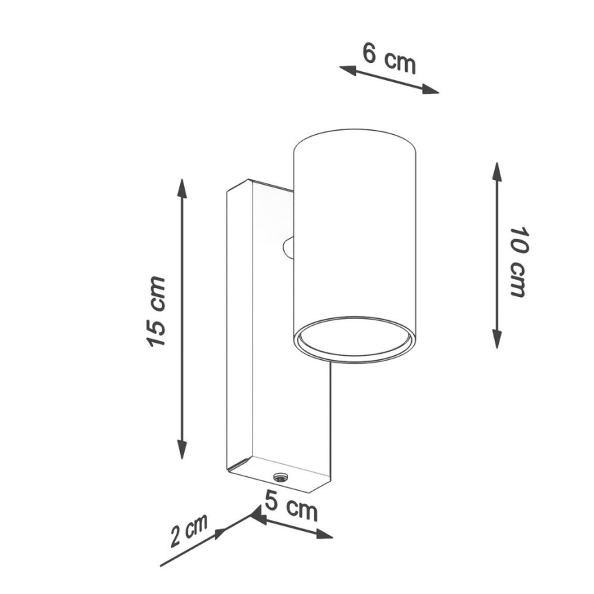 Iluminação de parede UTTI 1xGU10/40W/230V preta