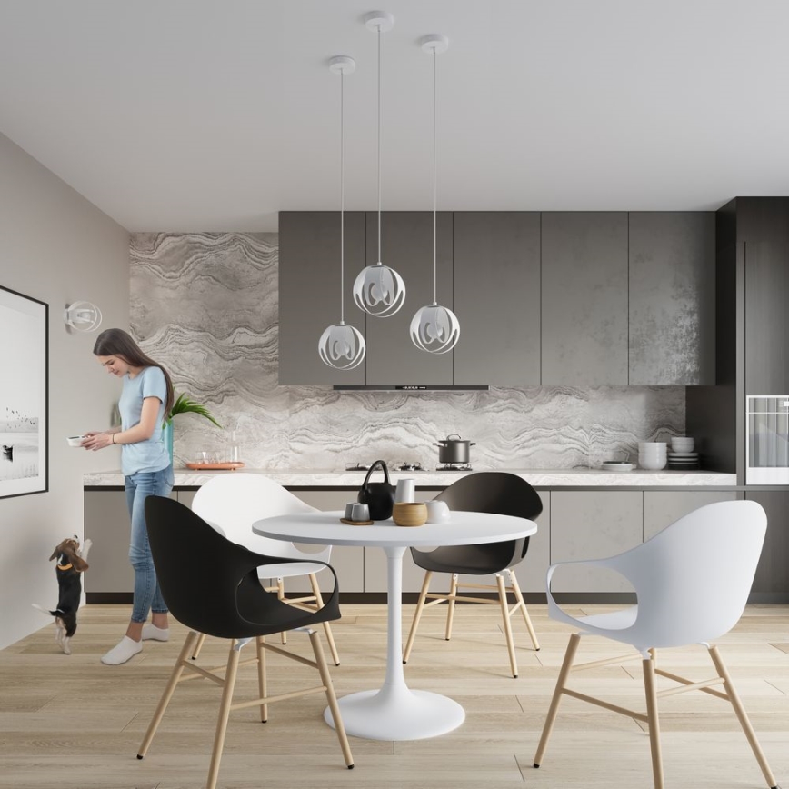 Candelabro montado à superfície TULOS 1xE27/60W/230V branco