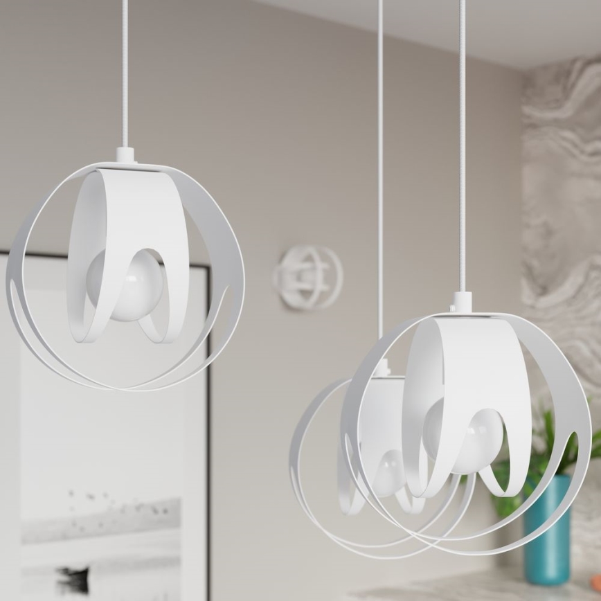 Candelabro suspenso TULOS 1xE27/60W/230V branco