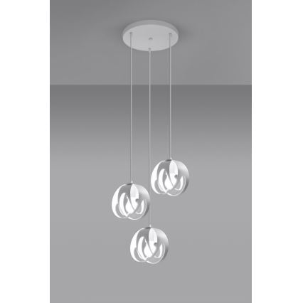 Candelabro suspenso TULOS 3xE27/60W/230V branco