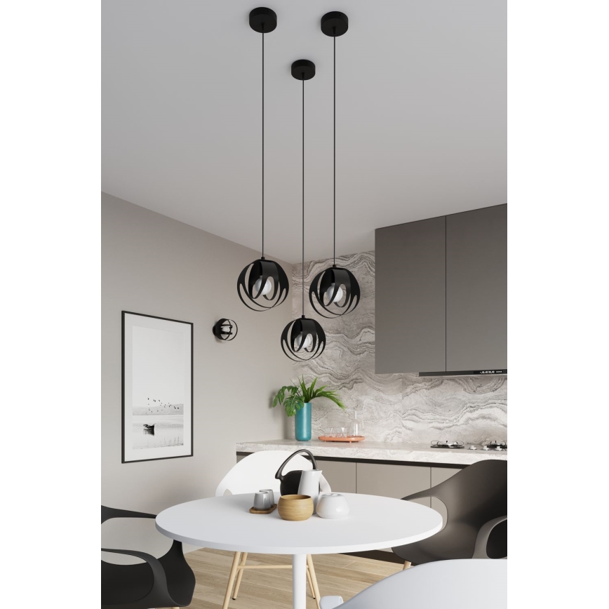 Candelabro montado à superfície TULOS 1xE27/60W/230V preto