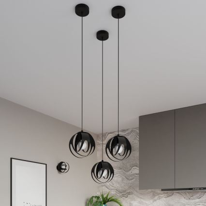 Candelabro suspenso TULOS 1xE27/60W/230V preto