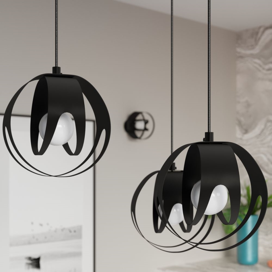 Candelabro suspenso TULOS 1xE27/60W/230V preto