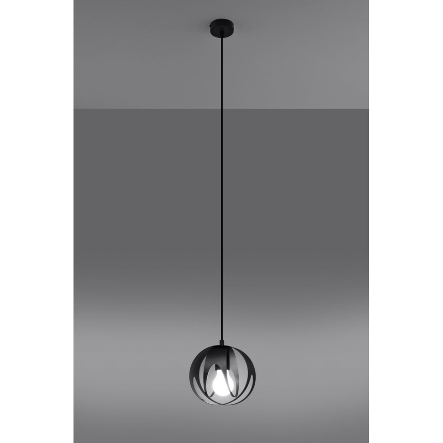 Candelabro suspenso TULOS 1xE27/60W/230V preto