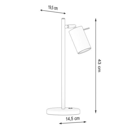 Candeeiro de mesa RING 1xGU10/10W/230V branco