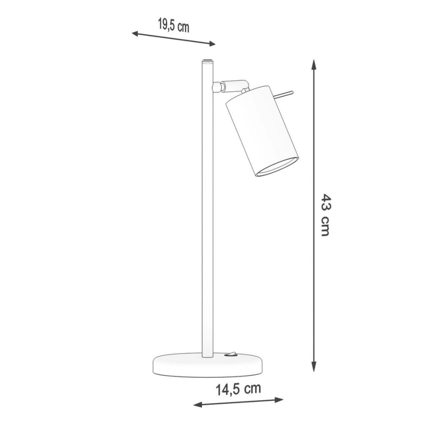 Candeeiro de mesa RING 1xGU10/10W/230V branco