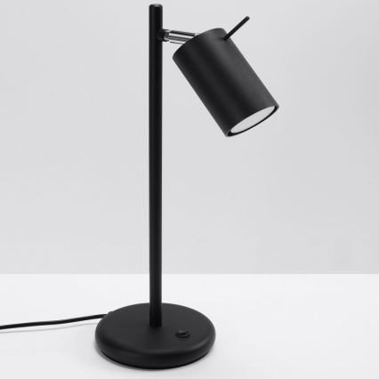 Candeeiro de mesa RING 1xGU10/10W/230V preto