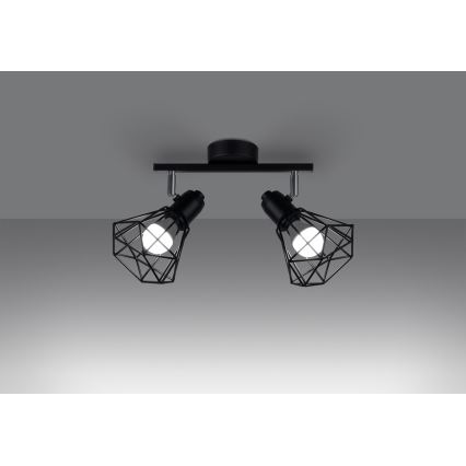 Luminária de teto ARTEMIS 2xE14/40W/230V preta