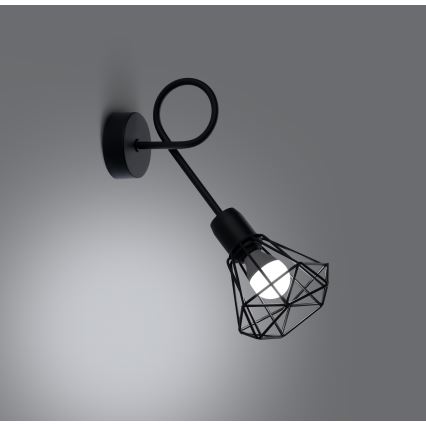 Iluminação de parede ARTEMIS 1xE14/40W/230V preto