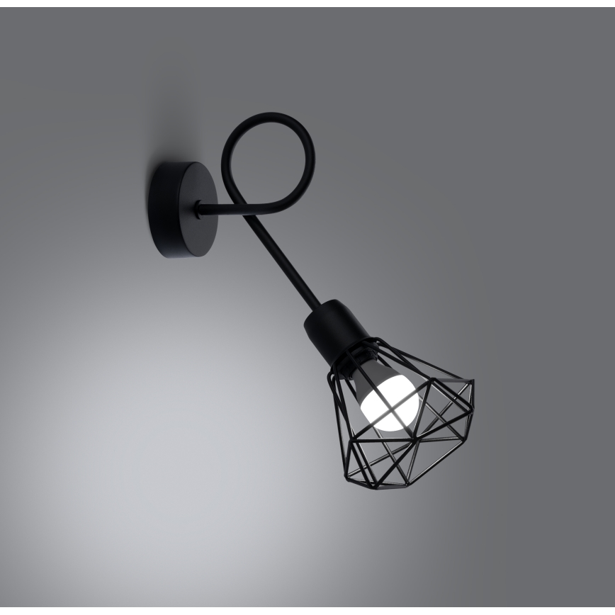 Iluminação de parede ARTEMIS 1xE14/40W/230V preto