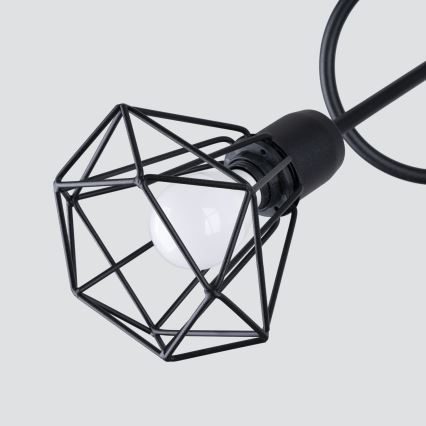 Candeeiro de teto em haste ARTEMIS 3xE14/40W/230V preto