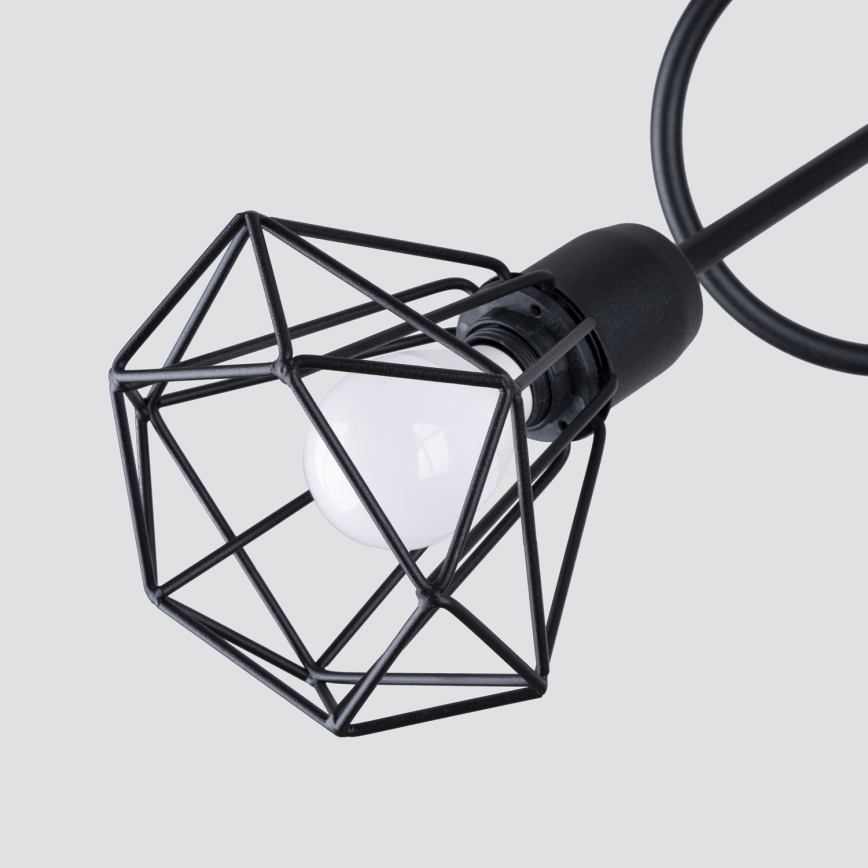 Candeeiro de teto em haste ARTEMIS 3xE14/40W/230V preto