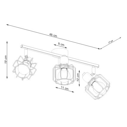 Foco BELUCI 3xE14/40W/230V branco