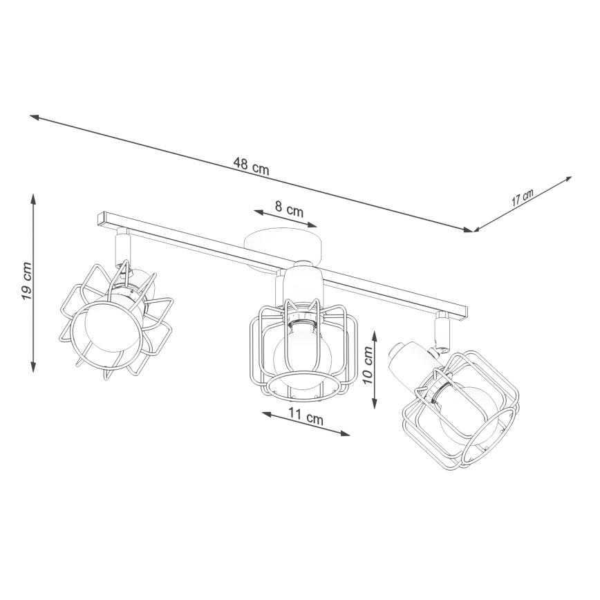 Foco BELUCI 3xE14/40W/230V branco