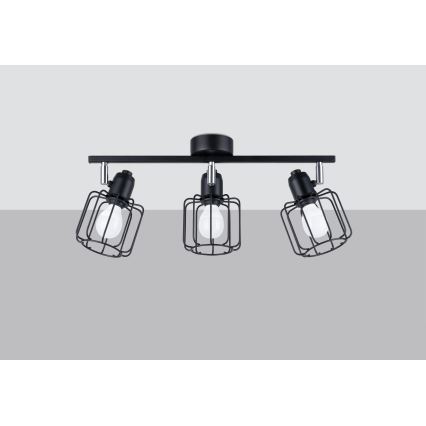 Foco BELUCI 3xE14/40W/230V preto