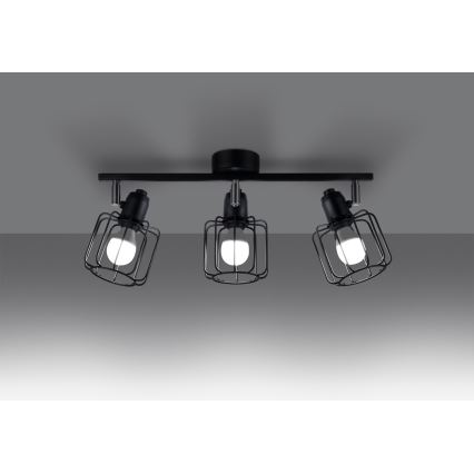 Foco BELUCI 3xE14/40W/230V preto