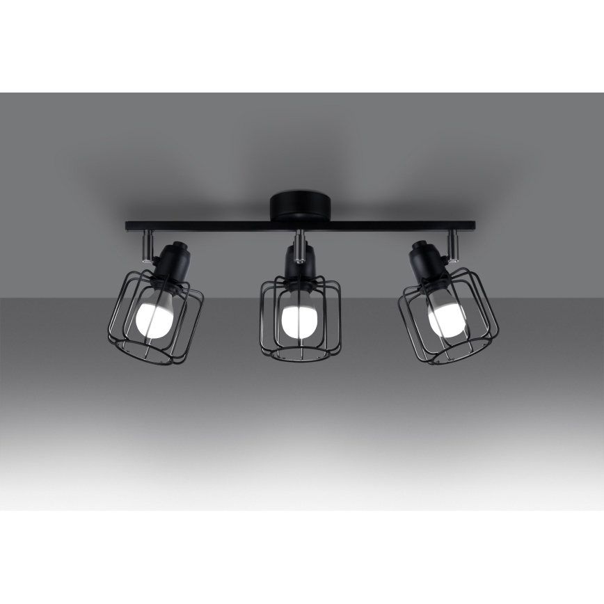 Foco BELUCI 3xE14/40W/230V preto