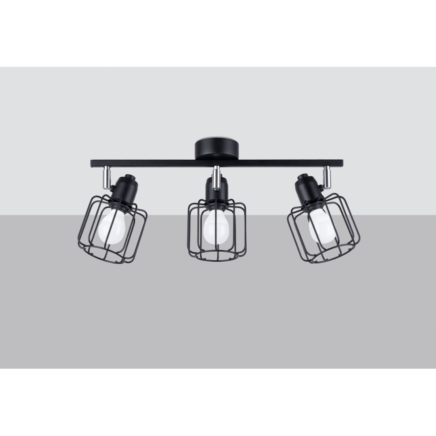 Luminária de teto BELUCI 3xE14/40W/230V preta