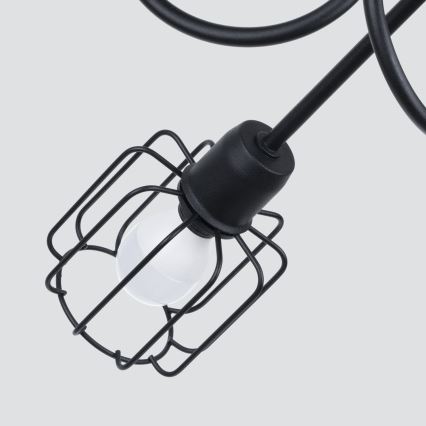 Candeeiro de teto com haste BELUCI 3xE14/40W/230V preto