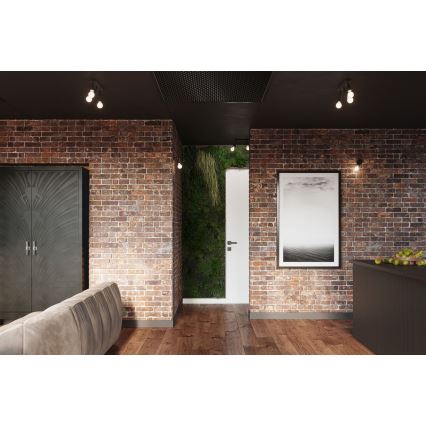 Foco de parede FORNES 1xE27/60W/230V preto
