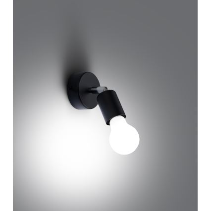 Foco de parede FORNES 1xE27/60W/230V preto