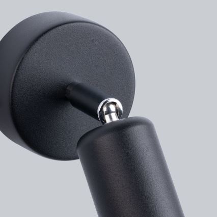 Luminária de parede com foco FORNES 1xE27/60W/230V preta