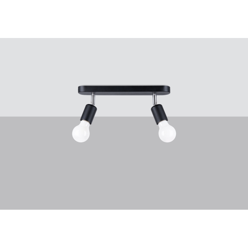 Luminária de teto FORNES 2xE27/60W/230V preta