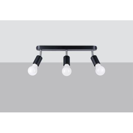 Foco FORNES 3xE27/60W/230V preto