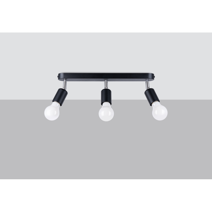 Foco FORNES 3xE27/60W/230V preto