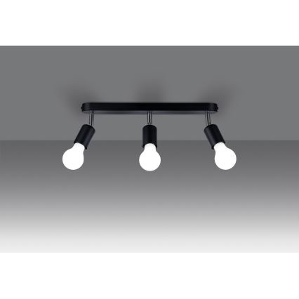 Foco FORNES 3xE27/60W/230V preto