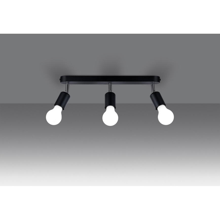 Foco FORNES 3xE27/60W/230V preto