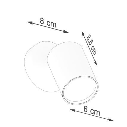 Foco de parede LEMMI 1xGU10/40W/230V branco