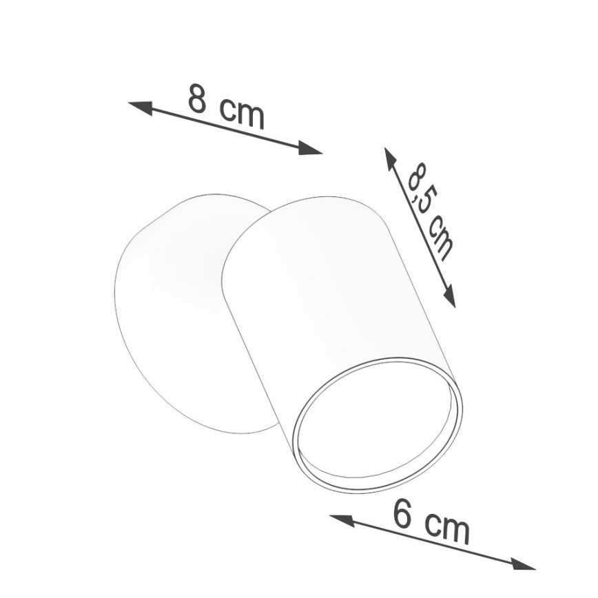 Foco de parede LEMMI 1xGU10/40W/230V branco