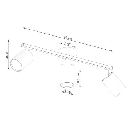 Foco LEMMI 3xGU10/40W/230V branco
