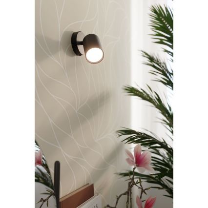 Foco de parede LEMMI 1xGU10/40W/230V preto