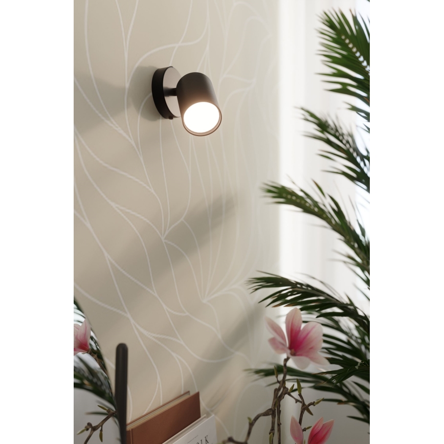 Foco de parede LEMMI 1xGU10/40W/230V preto