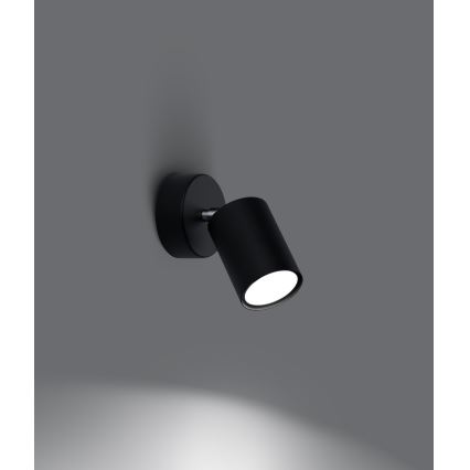 Foco de parede LEMMI 1xGU10/40W/230V preto