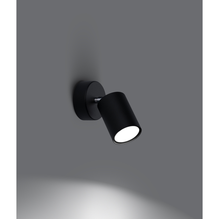 Foco de parede LEMMI 1xGU10/40W/230V preto