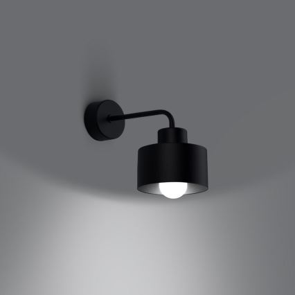 Candeeiro de parede SAVAR 1xE27/60W/230V preto