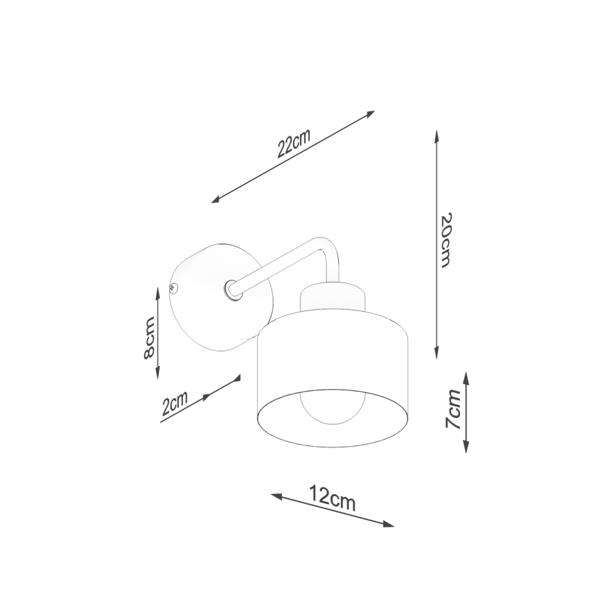 Candeeiro de parede SAVAR 1xE27/60W/230V preto