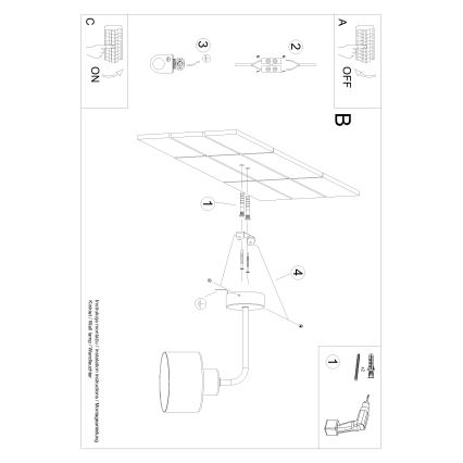 Candeeiro de parede SAVAR 1xE27/60W/230V preto