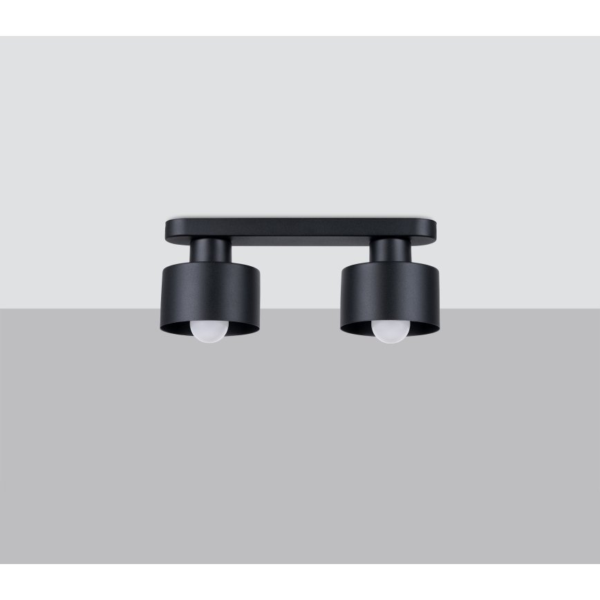 Iluminação de teto SAVAR 2xE27/60W/230V preto