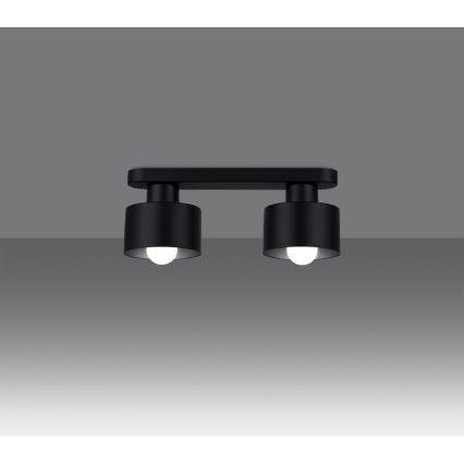 Iluminação de teto SAVAR 2xE27/60W/230V preto
