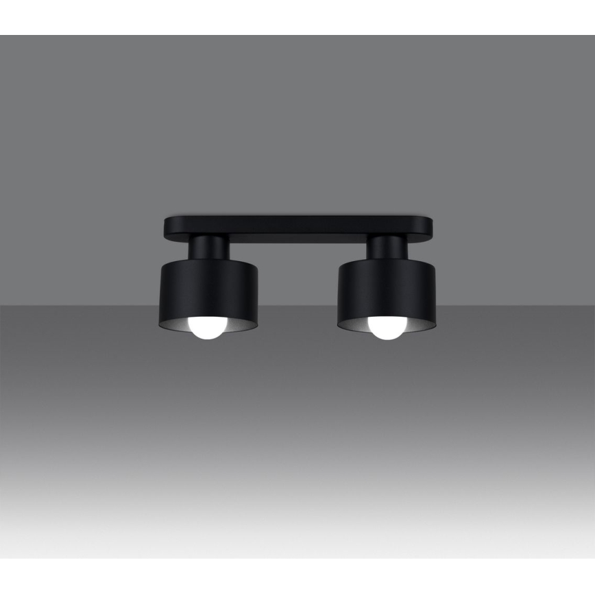 Iluminação de teto SAVAR 2xE27/60W/230V preto