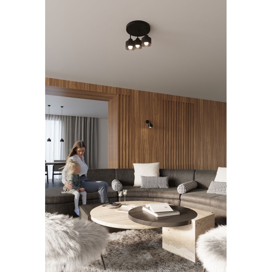 Candelabro suspenso SAVAR 1xE27/60W/230V preto