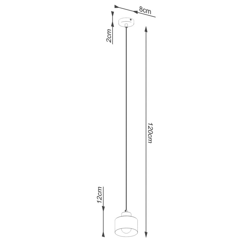 Candelabro suspenso SAVAR 1xE27/60W/230V preto