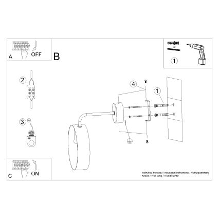Candeeiro de parede TITRAN 1xE27/60W/230V branco