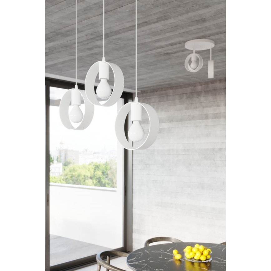 Candelabro suspenso TITRAN 1xE27/60W/230V branco